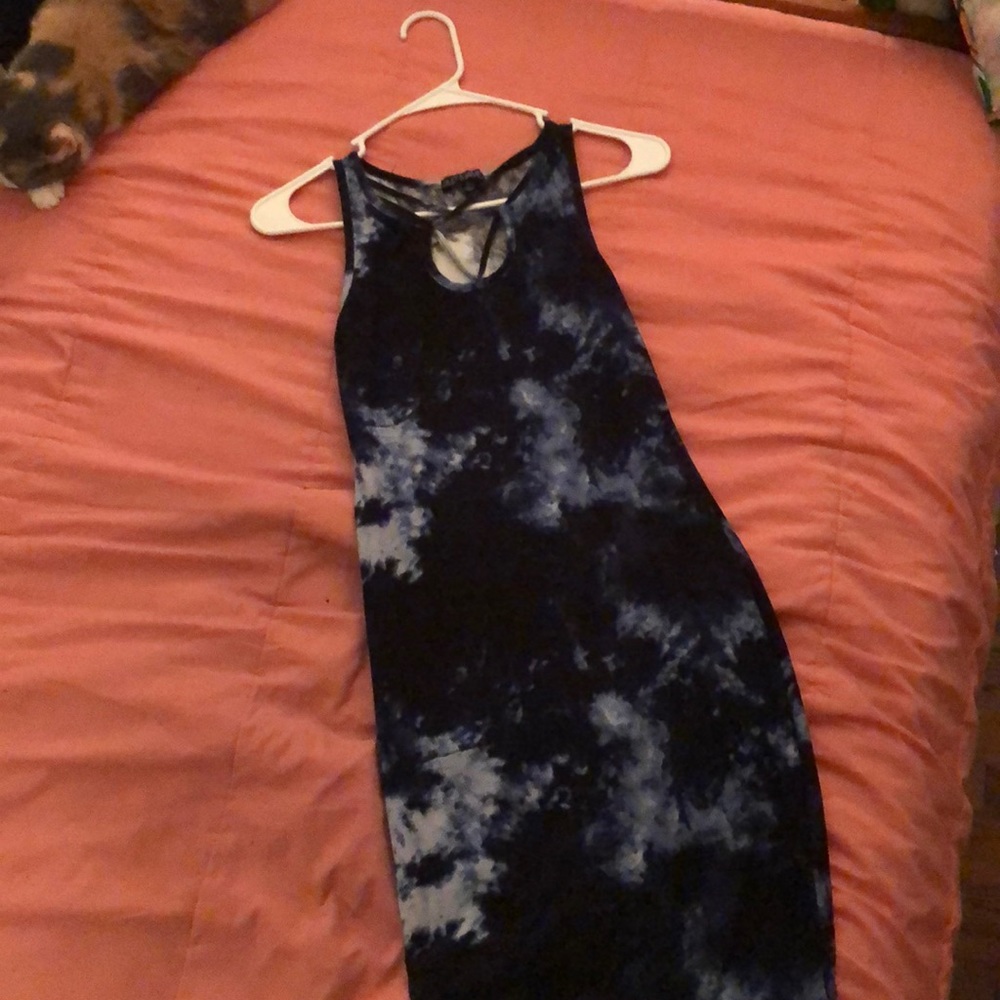 small blue tye dye dress